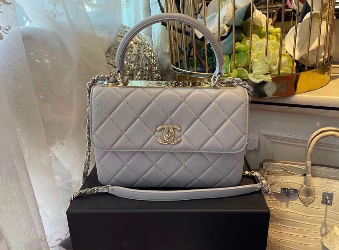 Chanel Classic Flap Bag 25cm Grey